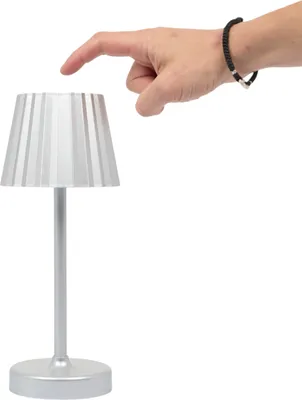 Image de Lampe de Table - HOME DECO FACTORY - Tactile - Argentée