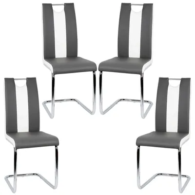 Produktbild von Esszimmerstuhl - 4er-Set - Esszimmerstühle - Designstühle - Kunstlederstühle - Armlehnfreie Stühle