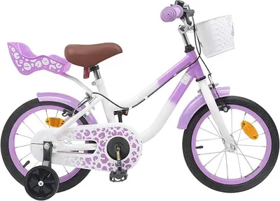 Imagen del producto de Bicicleta infantil con ruedines, cesta y asiento trasero, de 16 pulgadas, para niños de 4 a 6 años. Bicicleta para niños, apta para niñas y niños