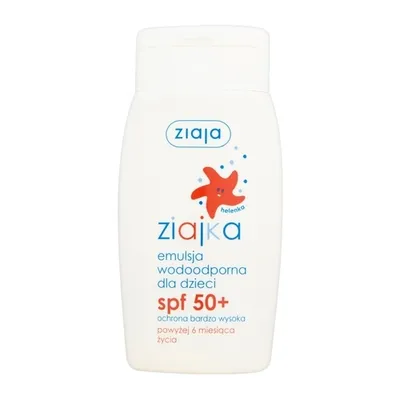 Zdjęcie produktu dla Ziajka, wodoodporna emulsja do opalania dla SPF50+ powyżej 6 miesiąca, 125ml
