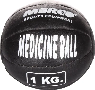 Produktbild von Schwarzer Medizinball aus Leder, Gewicht 1 kg