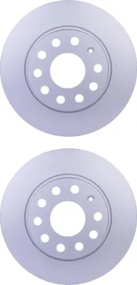 Produktbild von 2 Bremsscheiben voll Ø 65 mm 10 mm HELLA passend für u.a. AUDI A3
