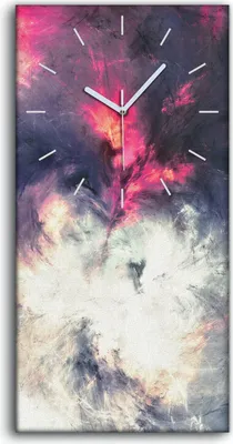 Produktbild von Leinwand Uhr Küche Wohnzimmer Bild 30x60 Abstrakte Malerei Künstlerisch - weiße Hände