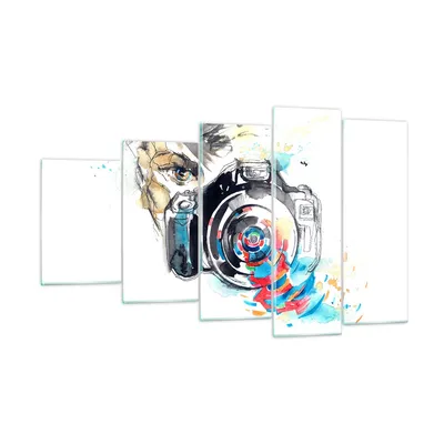 Produktbild von Bilder auf glas - Fotograf Kamera Fokus Hobby - 100x60cm - Glasbilder - Wandbilder - Kunstdruck - zum Aufhängen bereit - Wanddekoration aus Glas - Glas Bilder - Wandbild auf Glas - GEG100x60-3022