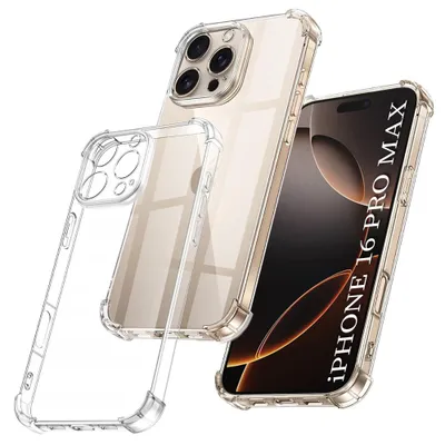 Obrázek produktu pro Techsuit Shockproof Clear Silicone pouzdro na iPhone 16 Pro Max – čiré