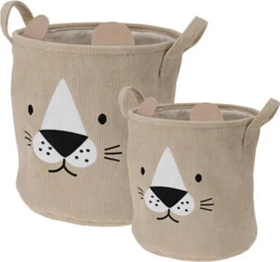 Produktbild von H&S Decoration Aufbewahrungskorb Set Löwe 2tlg. Allzweckbox