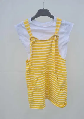 Produktbild von 2 teiliges Sommerkleid gelb-Größe 4, 10, 12, 14 Jahre
