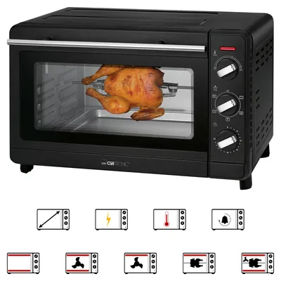 Immagine prodotto di Forno multiplo Clatronic | camera di cottura da 30 litri | convezione + riscaldamento superiore e inferiore | timer da 90 minuti con segnale di fine corsa | MBG 3728 nero