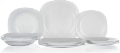 Image de Bormioli - "Parma" service de table pour 6 personnes, Blanc