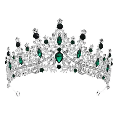 Produktbild von Prinzessin Krone, Kristall Strass Tiara für Braut, Hochzeit, Party, Grün