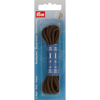 Obrázek produktu pro Kulaté tkaničky 3 mm, 90 cm, hnědé