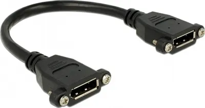 Produktbild von Delock - DisplayPort-Buchse-/Steckerwandler - DisplayPort (W) zu DisplayPort (W) - 25 cm - Schwarz