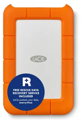 Productafbeelding van LaCie Rugged Secure, 2 TB, 2,5", 3.2 Gen 1 (3.1 Gen 1), Oranje, Wit