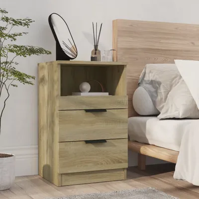 Image de vidaXL Table de chevet en bois composite chêne Sonoma