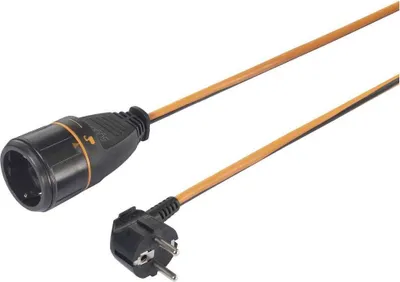 Produktbild von Sygonix SY-5597568 Strom Verlängerungskabel 16 A Schwarz, Orange 5 m H05VV-F 3G 1,5 mm² verriegelbar