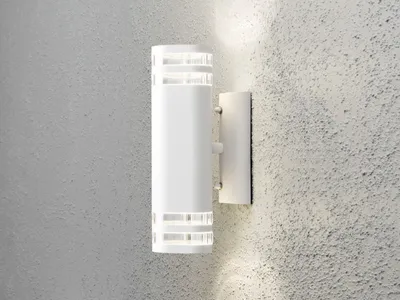 Produktbild von Design LED Außenwandleuchte Up Down zur Fassadenbeleuchtung, Außenleuchte, Weiß