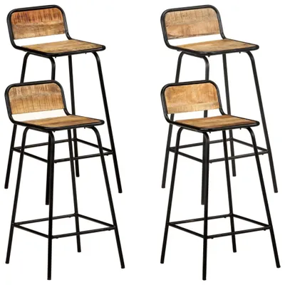 Immagine prodotto di Maison Exclusive - Set di 4 sgabelli da bar in legno massello di mango
