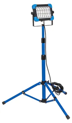 LED-Baustrahler 50W 6.500 lm mit Stativ, höhenverstellbar, IP65