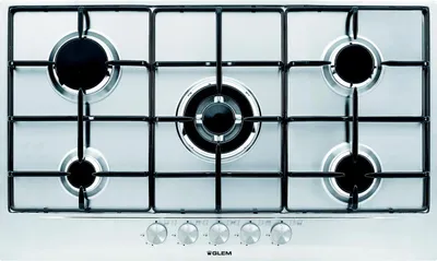 Immagine prodotto di Glem Gas GT955IX piano cottura Acciaio inossidabile Da incasso 90 cm 5 Fornelli