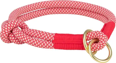 Produktbild von TRIXIE Soft Rope Zug-Stopp-Halsband - rot/creme - 35 cm/ø 6 mm