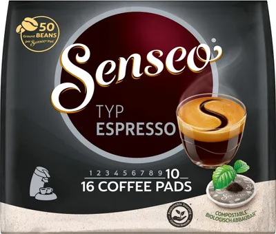 Produktbild von SENSEO Pads Typ Espresso Senseopads kräftig 5 x 16 Kaffeepads - 80 Getränke