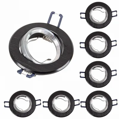 Produktbild von 6x Einbaurahmen GU10 SET 68mm inkl GU10 Fassung 16302-5