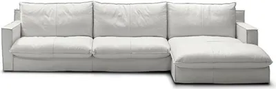 Produktbild von Ecksofa Leder L-Form Couch Eck Luxus Design Polster Weiß Wohnzimmer PRIANERA