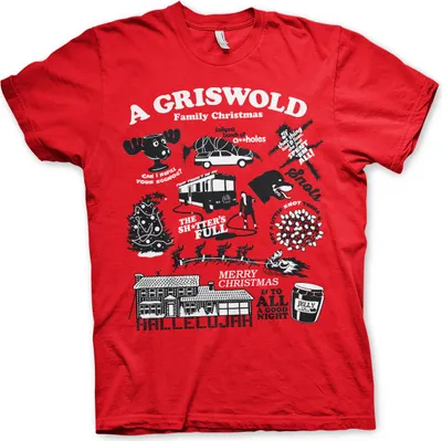 Produktbild von National Lampoon's Christmas Icons T-Shirt - XX-Large - Red