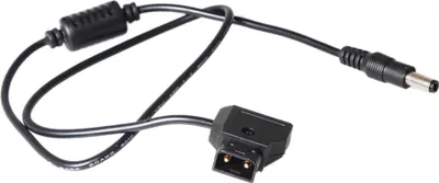 Zdjęcie produktu dla Spiralny kabel adaptera z wtyczką D-Tap 2-pin na DC 5,5 x 2,5 mm do akumulatorów z mocowaniem V-mount, zasilanie platformy DSLR