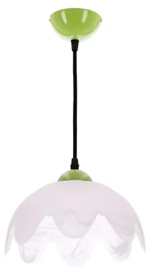 Immagine prodotto di Lampada a sospensione con paralume bianco, Colori verde, 1xE27x60W, vetro, dimensioni: 100x25x25 cm, IP20, Candellux