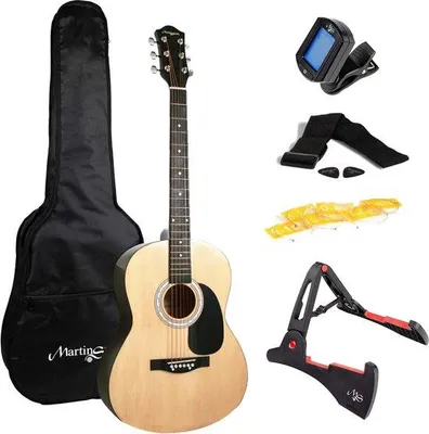Produktbild von Famanu Akustische Gitarre mit Zubehör - Ideal für Anfänger und Fortgeschrittene