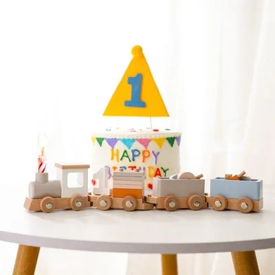 Image de Jouet d'anniversaire en bois, jouet Montessori, jouet éducatif, adapté aux bébés, poussette en bois, jouet éducatif, adapté aux bébés, jouet pour bébés, poussette en bois pour bébés