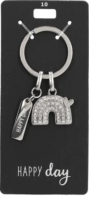 Image de Porte-clés Depesche Glamour argenté avec strass