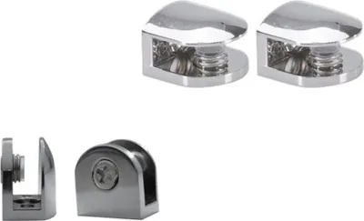 Produktbild von HOOZ 2er Set Regalhalter Chrom für Glas & Holzeinlagen
