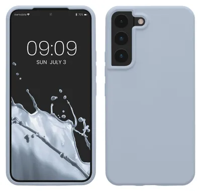 Produktbild von kwmobile Handyhülle für Samsung Galaxy S22 Hülle - Case Silikon - Kabelloses Laden - Schutzhülle Cover in Hellblau matt