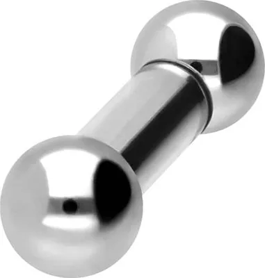 Produktbild von Zungenpiercing, Intim-Piercing Titan Barbell Silber Stablänge: 8mm + Stabstärke: 4mm + Kugelgröße: 6mm