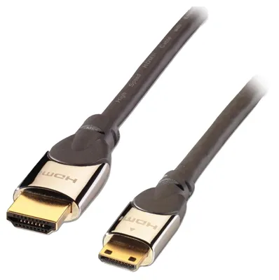 Produktbild von Lindy 41437, 2 m, HDMI Typ A (Standard), HDMI Type C (Mini), 10,2 Gbit/s, Schwarz