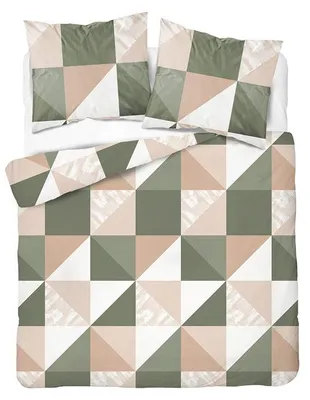 Produktbild von Bettwäsche, Satinbettwäsche, hohe Qualität 200x220 6006a Grüne Quadrate