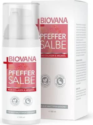 Produktbild von BIOVANA Pfeffersalbe Plus - reichhaltige Salbe mit Plus Collagen & Arganöl - 100 ml Inhalt 1x