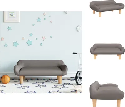 Obrázok produktu pre vidaXL Detská pohovka taupe 70x40x24 cm látka - Detský nábytok