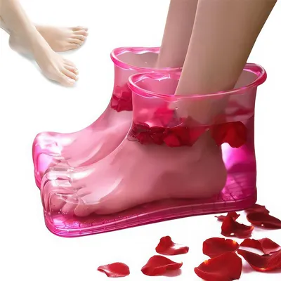 Produktbild von Fußbadeschuhe, Home-Akupunktmassageschuhe, 18 cm hoch, integrierte Massagepunkte, rutschfeste Sohle, geeignet für Schuhgröße 45 und darunter