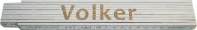 Produktbild von HEKA Buchenholz Zollstock Volker 2 m, weiß, Schwedenstahl-Gelenke, wasserbasierter Schutzlack