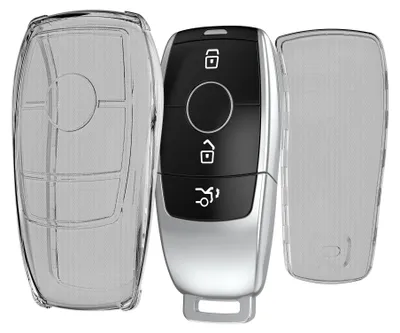 Produktbild von kwmobile Schlüsselhülle für Mercedes Benz Smart Key Autoschlüssel (nur Keyless) Hülle - Autoschlüssel Schlüssel Hülle aus TPU Silikon -