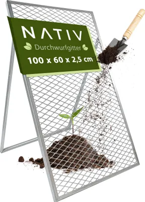 Produktbild von Durchwurfsieb 100x60 cm aus verzinktem Stahl – Gartensieb für Erde & Kompost