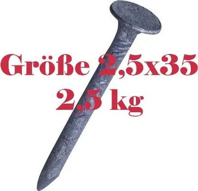 Produktbild von SWG Dachpappstifte Pappstifte Nägel feuerverzinkt verzinkt 2,5 kg 2,5x35
