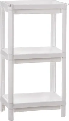 Zdjęcie produktu dla Półka łazienkowa Ballete Biały plastik 35,5 x 23 x 75 cm
