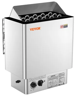 Saunakachel 8 kW, 400 V, für 8-12 m³, Edelstahl, Timer