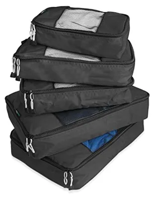 Produktbild von Set von 5 Packwürfeln für Koffer in Schwarz