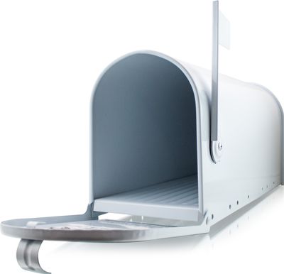 US Mailbox Weiß glatt Fahne Weiß MS-19211