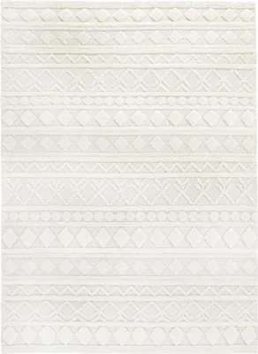 Image de Tapis de salon et de chambre à coucher en laine avec motif scandinave TINCA